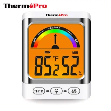 ThermoPro TP60 Digital Hygrometer Indoor Outdoor Thermometer Wireless  Temperature and Humidity Gauge Monitor Room Thermometer with 200ft/60m  Range