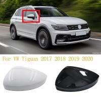 อะไหล่รถยนต์ด้านหลังซ้ายขวาสีดำสีขาวสำหรับ VW Tiguan 2017 2018 2019 2020ฝาครอบกระจกด้านข้างรถยนต์หมวกแก๊ปมีปีกส่วนที่อยู่อาศัย