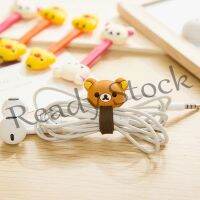 【Ready Stock】 △ B40 [Ready Stock ]Cartoon Clip Headphone Winder Data Cable Organizer Wrap Clips Wire Silicone Cord Holder