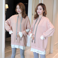 Plus Size Sweatshirts Maternity Tops Womens Clothing Autumn Pullovers For Pregnant Clothes Loose Maternity Outwear Hoodies