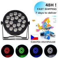 Lafitalo 18X12w RGBW 4In1 LED Par Light รีโมทคอนโทรลไร้สายสปอตไลท์แบนไฟเวทีงานแต่งงานอุปกรณ์ DJ ระดับมืออาชีพ