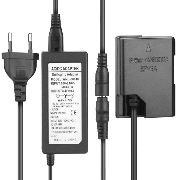 EP5A AC Power Supply Adapter, DC Coupler Dummy Battery Charger Replace