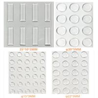 xfcbf1 Sheet self adhesive Buffer Pads Silicone Door Stopper Cabinet Bumpers Wall Protector Furniture Refrigerator Anti-crash Pad