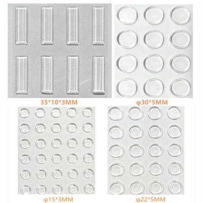 1 Sheet self adhesive Buffer Pads Silicone Door Stopper Cabinet Bumpers Wall Protector Furniture Refrigerator Anti-crash Pad Decorative Door Stops