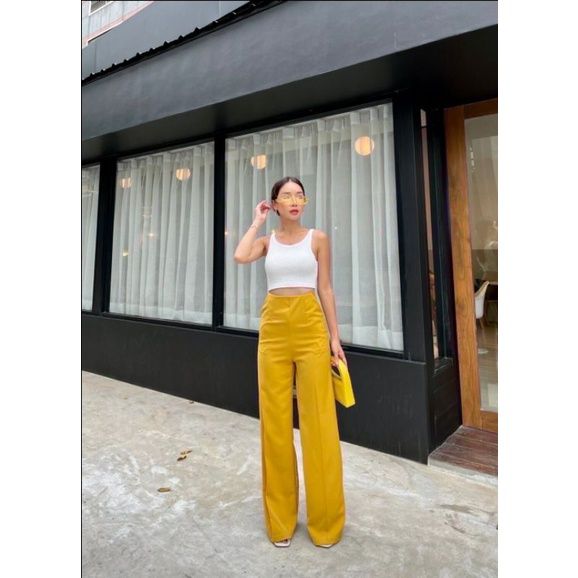 2สีใหม่เข้า-จัดด่วนค่ะ-adela-korea-basic-high-waist-pant-กางเกงขายาวทรงกระบอก-กางเกงเอวสูง-เก็บสะโพก-ใส่แล้วผอมเพรียว
