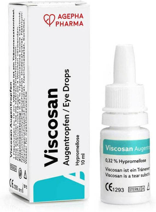 AGEPHA Viscosan Lubricant Eye Drops Eye Drops for Dry Eyes Provides