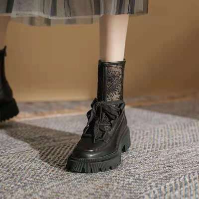 สไตล์เกาหลี Ins ตาข่ายกลวงมาร์ตินรองเท้าผู้หญิงรองเท้าข้อเท้าส้นหนาบางรองเท้าแฟชั่นระบายอากาศ