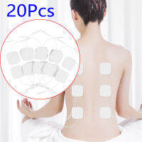 20 Pcs/Pack Square Reusable Replacement Pads for Massagers Tens Units Electrode Pads  White Cloth for Various Medium Frequency Electronic Physiotherap