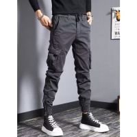 【Kin】New Cal Pants Men Loose Korean Version Of The Hip Elastic Waist Men Bunched Pants CSP-K180