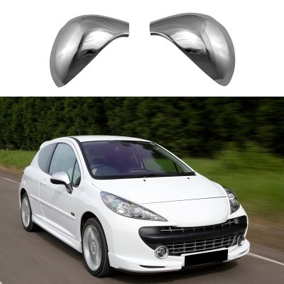 ABS Chrome Car Side Door Rear View Mirror Cover for 2006-2014 Peugeot 207 308 (Two Doors Only)