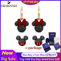 Swarovski ต่างหู รูปมินนี่เมาส์ MICKEY &amp; Minnie น่ารัก สําหรับผู้หญิง