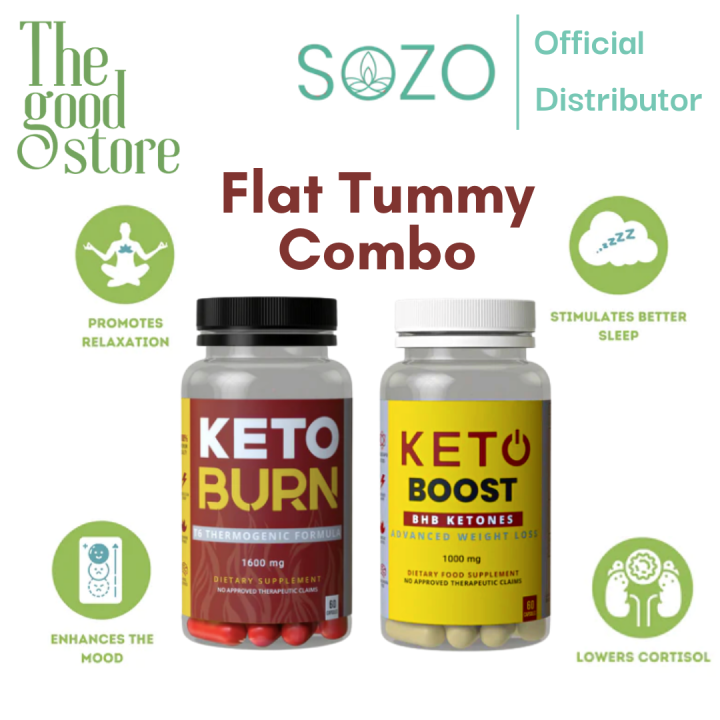 SOZO PH Keto Burn + Keto Boost (BHB Ketones PERFECT KETO APPETITE