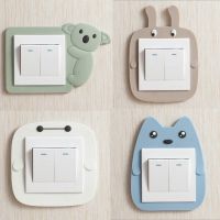 Cute Cartoon Switch All-Inclusive Case Luminous Fluorescent Socket Wall Sticker Living Room Bedroom Childrens Room Decorative Protection Cover Non-Stick