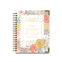 A4 Full English Wedding Plan Book 2022 High-value Double Coil Flip Notebook Valentines Day Diary Love Witness Holiday Gift