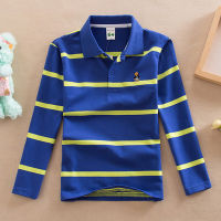 Famli Teen Boys 3Y-16Y Shirt Kids Spring Autumn Fashion Long Sleeve Striped Cotton T-shirt Children Boys Tee Top 14 16