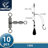 DNDYUJU 10pcs High Speed Rotation Double Connector Fish Hook Split Line Swivel Rolling Swivel Swivels Tackle Fishing Accessories Accessories