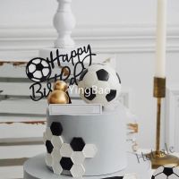 【Ready Stock】 ✺ E05 Basketball Football Theme Party Cupcake Topper Happy Birthday Cake Topper Flage For Kids Boy Birthday Party Cake Decors Supplies