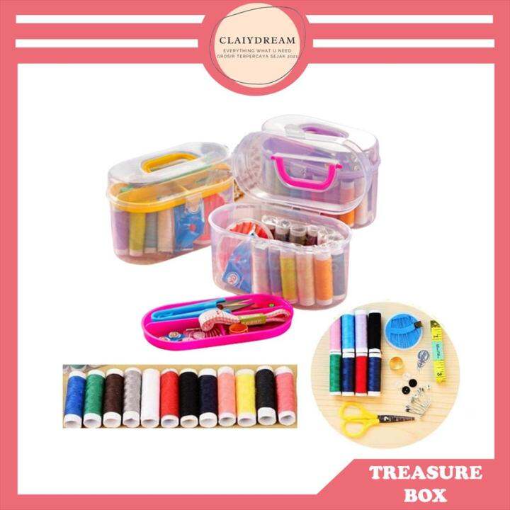 CLAIYDREAM Sewing Set Kit Peralatan Jahit Kotak Box Alat Menjahit