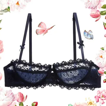 Top Black Fashion Thick Cup Brassiere Embroidery Push Up Bra Set