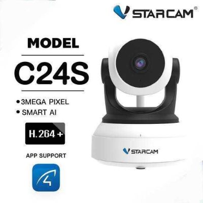 Vstarcam กล้องวงจรปิดกล้องใช้ภายใน รุ่น C24S ความละเอียด3ล้าน H264+ มีAIกล้องหมุนตามคน