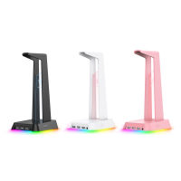 RGB Headphone Stand Over-ear Headset Desk cket Earphone Holder Display Shelf 3.5mm USB Support Gamer PC Earphone Accessories