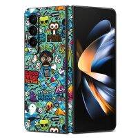 Cartoon Decal Skin for Samsung Galaxy Z Fold 5 4 3 2 Back Screen Protector with Hinge Film Cover Fold5 3M Wrap Matte Sticker