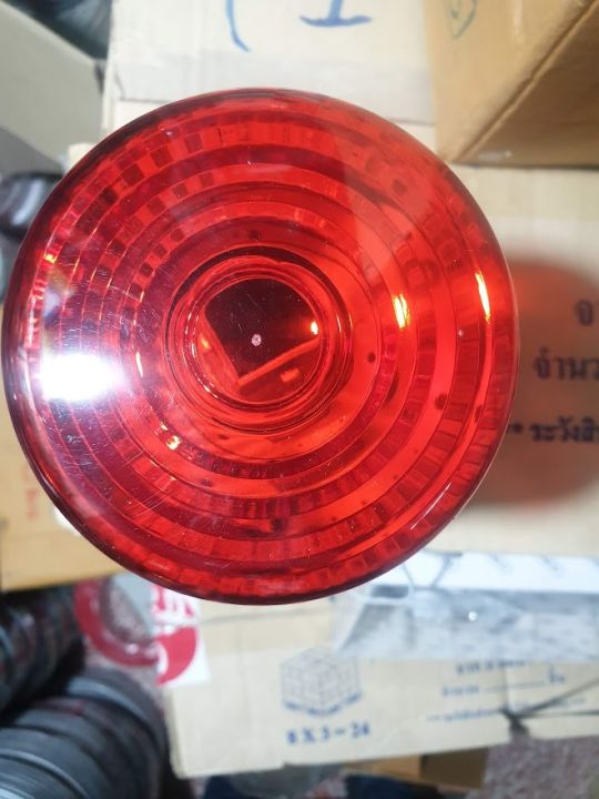 ไฟหมุนมีเสียง-ไฟหมุนเสียงไซเรน-led-ฉุกเฉินเตือนภัย-สีแดง-10w-220v-4นิ้ว-ไฟไซเรนเสียงและแสงในตัว