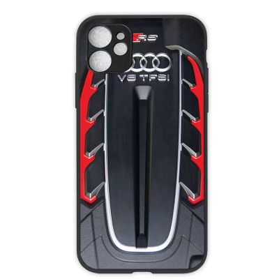 เคสสำหรับไอโฟนโทรศัพท์ Audi กันกระแทก14 /Pro/plus /Pro Max/ 13/12/11-กระจกป้องกัน