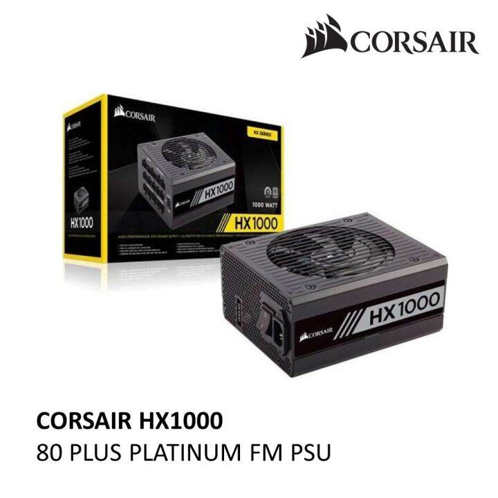 CORSAIR HX1000 1000W 80 PLUS PLATINUM FULL MODULAR POWER SUPPLY