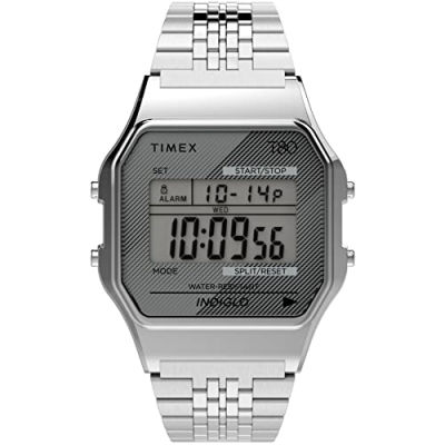 Timex T80 34mm Watch Silver Bracelet