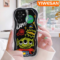 YIWESAN เคสปลอกสำหรับ Samsung Galaxy A04s A14 5G,A13ใสกันกระแทกลายการ์ตูนรูปมอนสเตอร์ที่น่ารักใช้ปลอกซิลิโคนเคสนิ่มแบบใสป้องกันเลนส์กล้อง