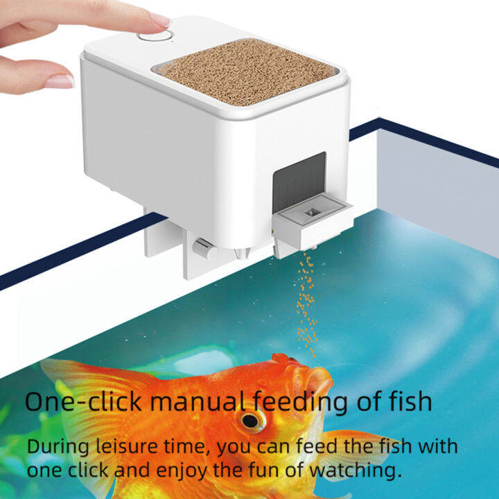 WiFi Intelligent Timing Automatic Feeder Aquarium Goldfish Feeder 100ML