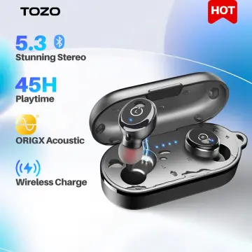 TOZO T12 Bluetooth 5.3 Wireless Earbuds HiFi Stereo IPX8 Waterproof LED  Display for sale online