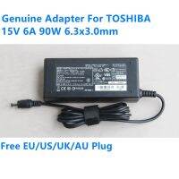 รับประกันสองปีของแท้15V 6A 90W 6.3X3.0Mm PA2521U 3ACA G71C00058210แหล่งจ่ายไฟ AC Adapter สำหรับ TOSHIBA Laptop Charger Fit 15V 5A