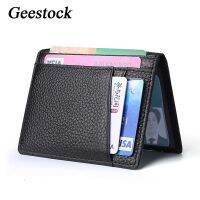 Geestock Carteira Masculina Super Slim Soft Wallet For Men Minimalist Card Holders Thin Credit Card Purse Business Mens Wallet Card Holders