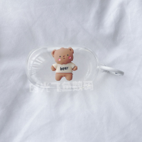 READY STOCK! Transparent Cute Cartoon Radish Rabbit &amp; Brown Bear for OPPO Enco Buds Soft Earphone Case Cover