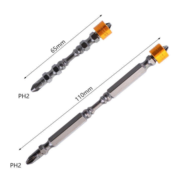 1pcs-65-110mm-magnetic-phillips-ไขควงไฟฟ้า-bit-set-ph2-double-head-hex-shank-พร้อมแหวนแม่เหล็กสำหรับสกรู-drywall