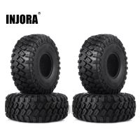 INJORA 4PCS 123x45MM 1.9 Rubber Tyre Wheel Tires for 1:10 RC Rock Crawler Axial SCX10 SCX10 II 90046 AXI03007 TRX-4