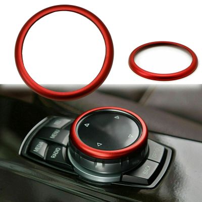 Red Aluminum Ring Center Console IDrive Multimedia Controller Knob Ring for -BMW 1 2 3 4 5 6 7 Series X3 X4 X5 X6