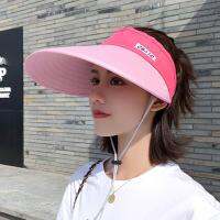 หมวกผู้หญิงสวย หมวกกันแดดใหญ่ หมวกเกาหลี Adjustable UV Protection Women Outdoor Cycling Breathable Ladies Beach Cap Visor Summer Sun Cap Empty Top Suncap