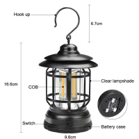 ตะเกียง led ชาร์จได้ Camping lamp ตะเกียงLED ไฟแคมป์ปิ้ง โคมไฟพายุ ไฟตั้งแคมป์ย้อนยุค ใช้แบตเตอรี่ Rechargeable Camping Lantern ตะเกียงแค้มปิ้ง ตะเกียง led สว่างมาก Led Camping Lantern