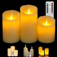 {6shop Department Store} ชุด3 Flameless เทียนสมจริง LED เปลวไฟ Tealight พร้อม/ไม่มีรีโมทคอนโทรลจับเวลาชาแสงเทียนโคมไฟสำหรับตกแต่งบ้าน