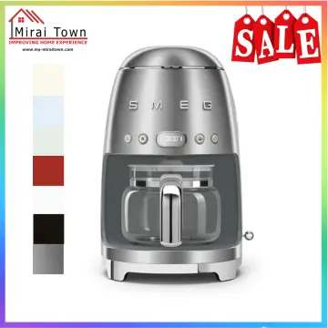 Smeg Retro Style Coffee Maker Machine, 17.3 x 12.8 x 11.3, Cream