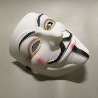 1ชิ้นเซ็ตฮาโลวีนปาร์ตี้หน้ากาก V For Vendetta หน้ากาก Bape เต็มใบหน้าหน้ากาก Anonymous Guy Fawkes ชุดแฟนซีผู้ใหญ่เครื่องแต่งกาย1ชิ้น