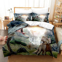 3D Dinosaur Cover For Teen Boy Queen King Soft Bedspread Comforter Cover Zipper Design Bedding Set And Pillowcases Quilt Cover