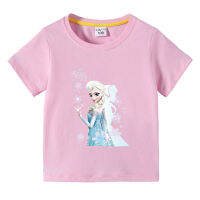 Frozenoanna Elsas แขนสั้นฤดูร้อนเสื้อเด็ก Lesure Lesure Tshirt Light ชายหญิงเด็กผ้าฝ้าย100%