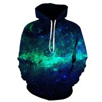 2020 Cool Milky Way series Men/Women 3D Sweatshirts Print Milk Space Galaxy Hooded Hoodies Unisex Tops Harajuku Pullover Pocket