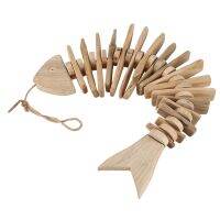 Nordic Mediterranean Wooden Fish Decoration Restaurant Home American Rural Retro Wall Decoration Pendant,Medium