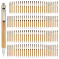 สไตลัสปากกาลูกลื่นไม้ไผ่100ชิ้น/ล็อตปากกาใช้ติดต่อปากกาอุปกรณ์การเรียน &amp; ของขวัญอุปกรณ์การเขียน