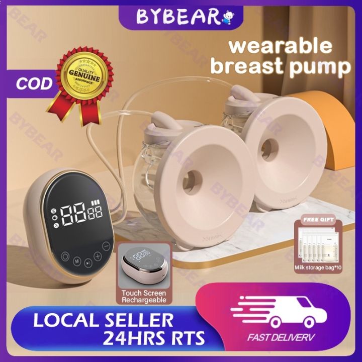 ByBear Double Electric Breast Pump Working Portable Wearable Hands Free